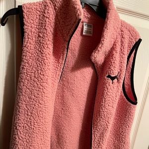 Victoria's Secret Pink Sherpa Vest Sleeveless Full Zip